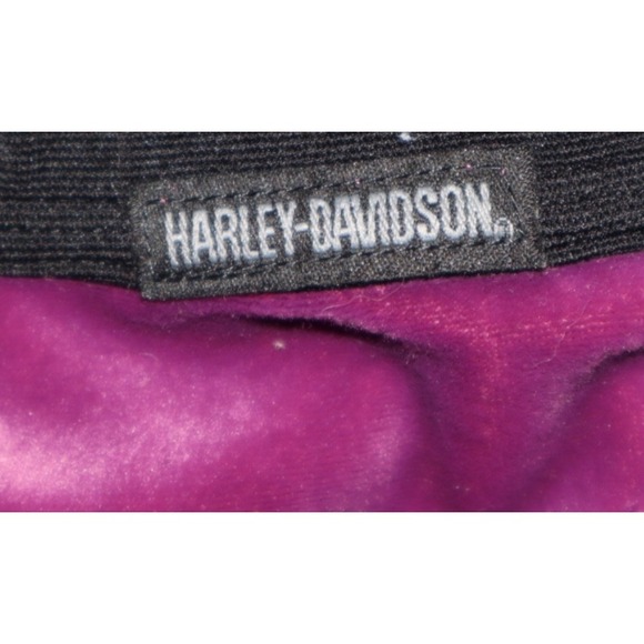 Harley Davidson Swim Suit Women Large Purple 2 Piece Crushed Velvet EUC Swimming - Picture 3 of 7